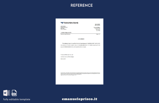 stile verificato Modello di riferimento per la chiusura della banca dello Yorksh